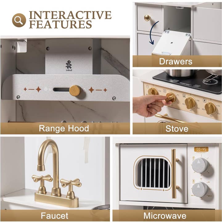 Robud & Mewoofun Official Store - Wholesale Toy Set - Kids - Robud New Super Large Cooking Pretend Play Kitchen Sets12