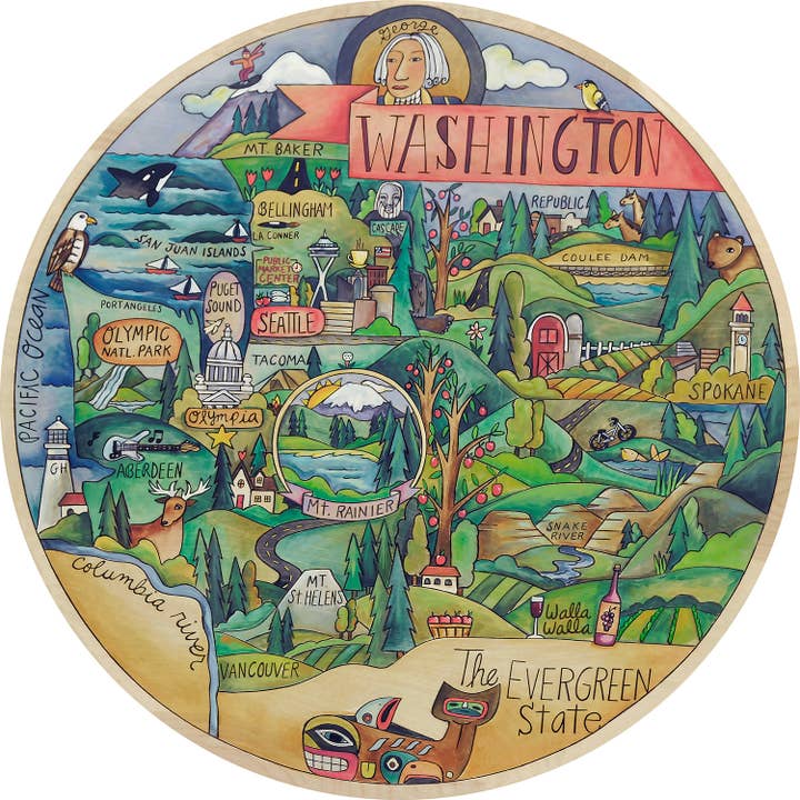 « Washington merveilleux » | Washington Lazy Susan pour la vente par Sticks
