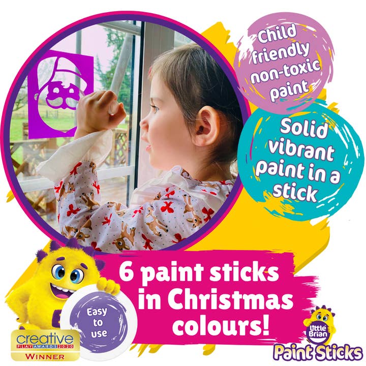 Baby Republic – wholesale Paint set – Little Brian Paint Sticks Christmas Window Kit2