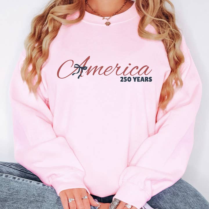 Coquette America 250 Crewneck Sweatshirt for wholesale by God And Glory Gifts