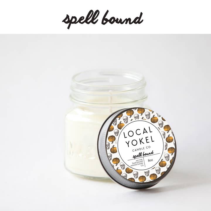 THE LOCAL YOKEL - Vente Bougie en bocal - Coffret Halloween MIX | Mason 8oz | Bougies en cire de soja |4
