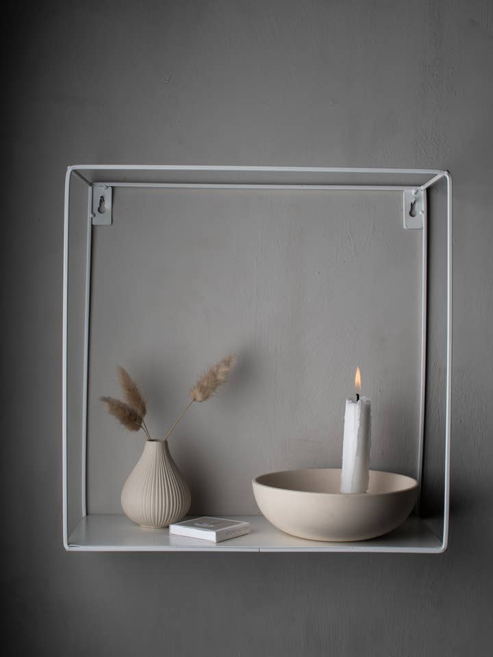 Ensemble de 3 étagères carrées blanches Ramsjöholm pour la vente par STOREFACTORY