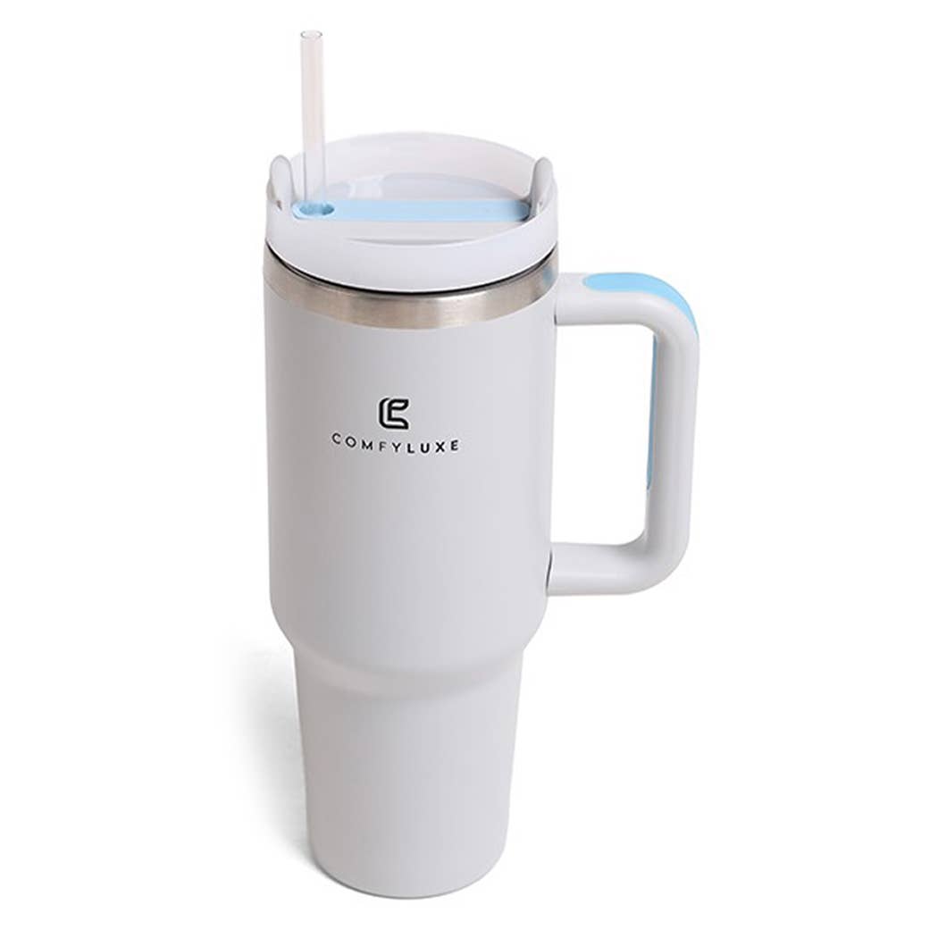 Fashion City - Wholesale Insulated mug/tumbler - Solid Colored 40oz Tumbler with Handle and Straw7