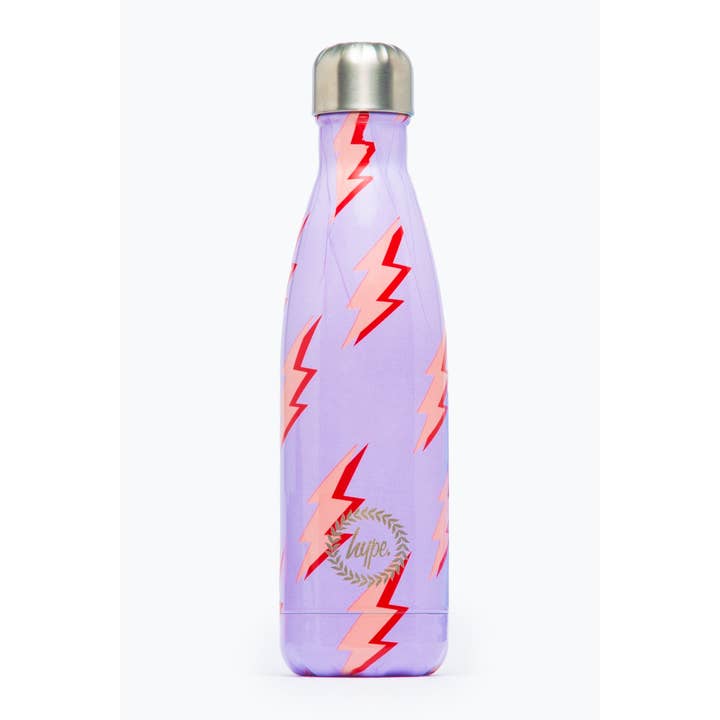 HYPE LILAC LIGHTNING METAL WATER BOTTLE - 500ML for wholesale on Faire