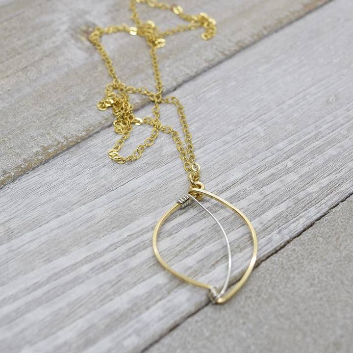 Leaf Gold Necklace for wholesale by Cloverleaf Jewelry