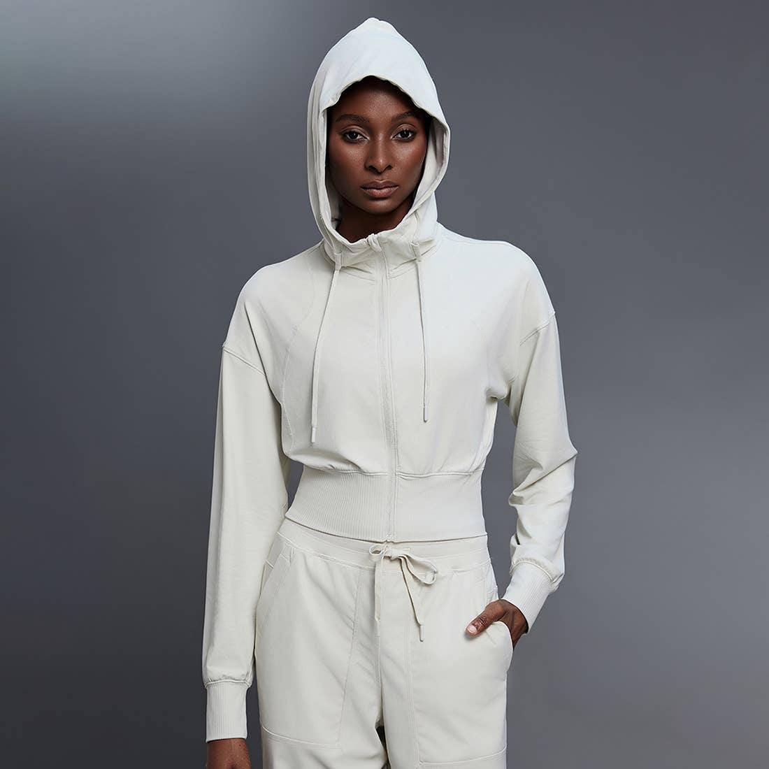 Sodalemon – Casaco de desporto - Mulher por atacado – Casaco Desportivo Aberto com Capuz e Cintura Ajustável para Mulher3