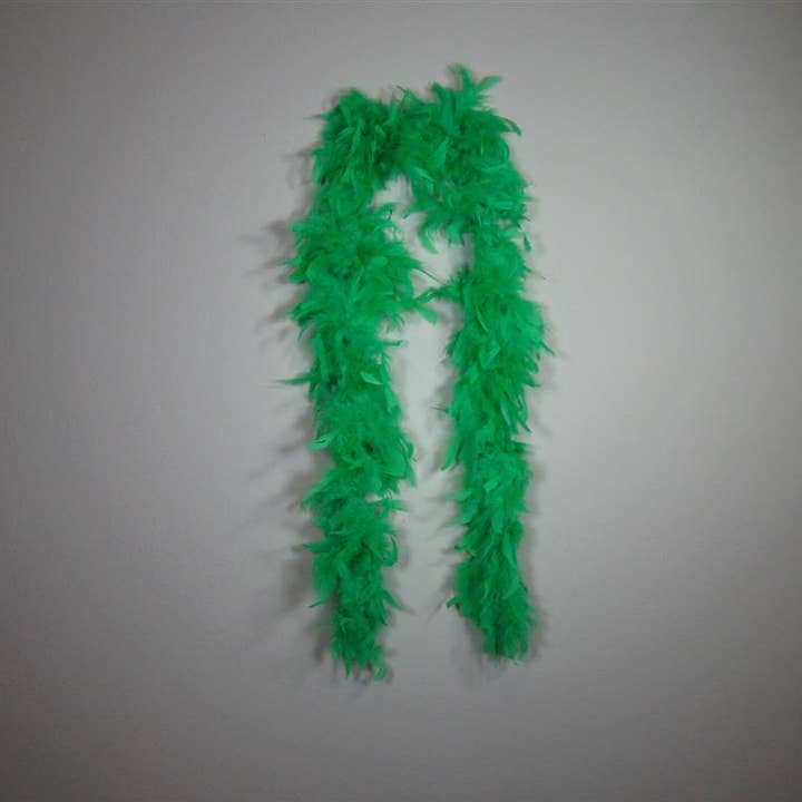 Mardi Gras Creations - Wholesale Scarf - Women's - Bright Green Solid Color Feather Boas