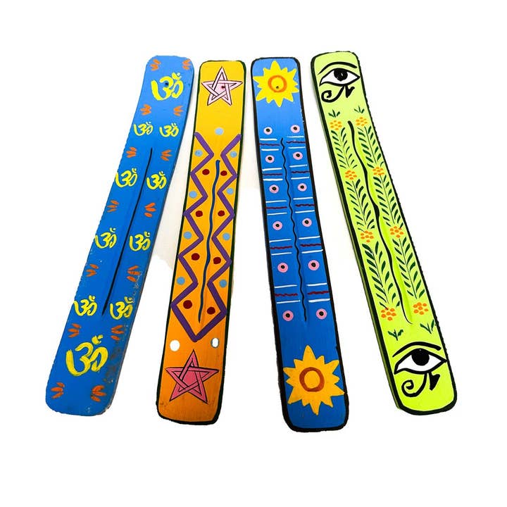 Painted Wood Incense Burner (ST-IH-PIB-237) for wholesale by Shop Therapy