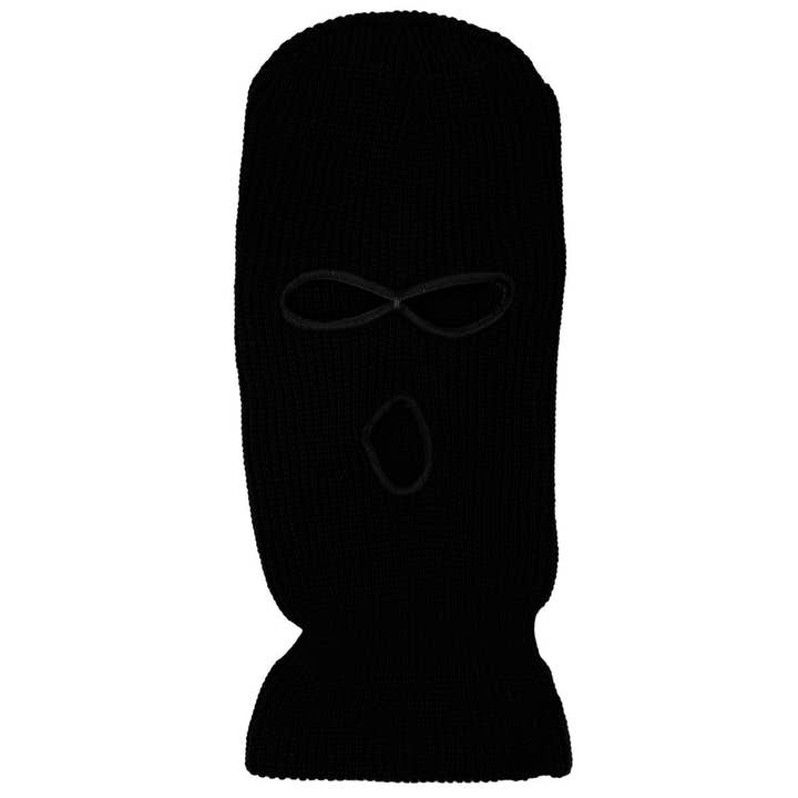Cap Zone - Wholesale Balaclava - Unisex - Dark Neutrals Triple Hole Knitted Balaclava
