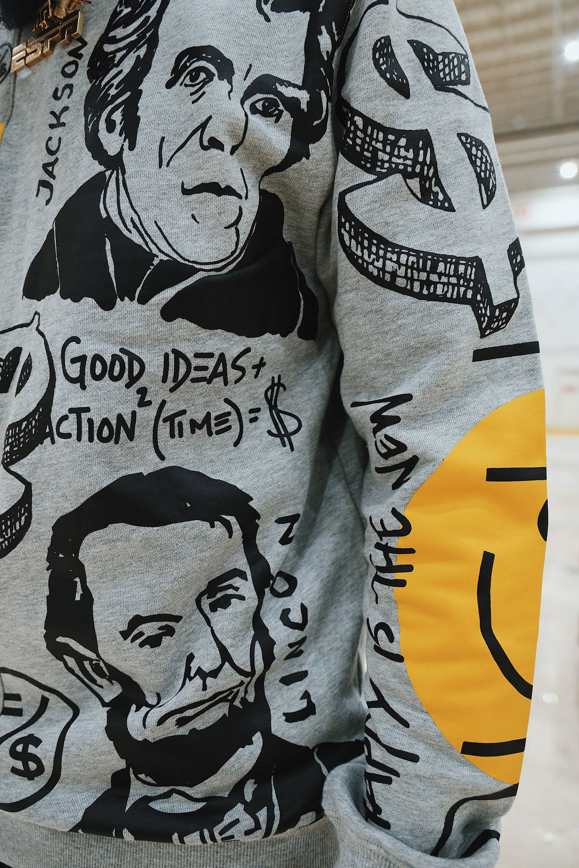 Heather Grey New Rich Crewneck Sweater (Heather Grey) for wholesale on Faire13