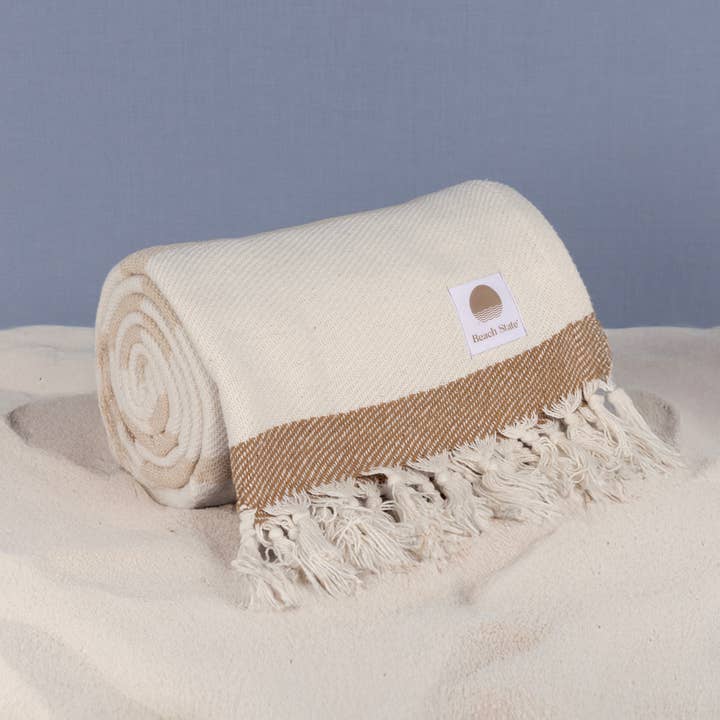 Beach State Oceanside Beach Blanket - Driftwood Stripe for wholesale on Faire11