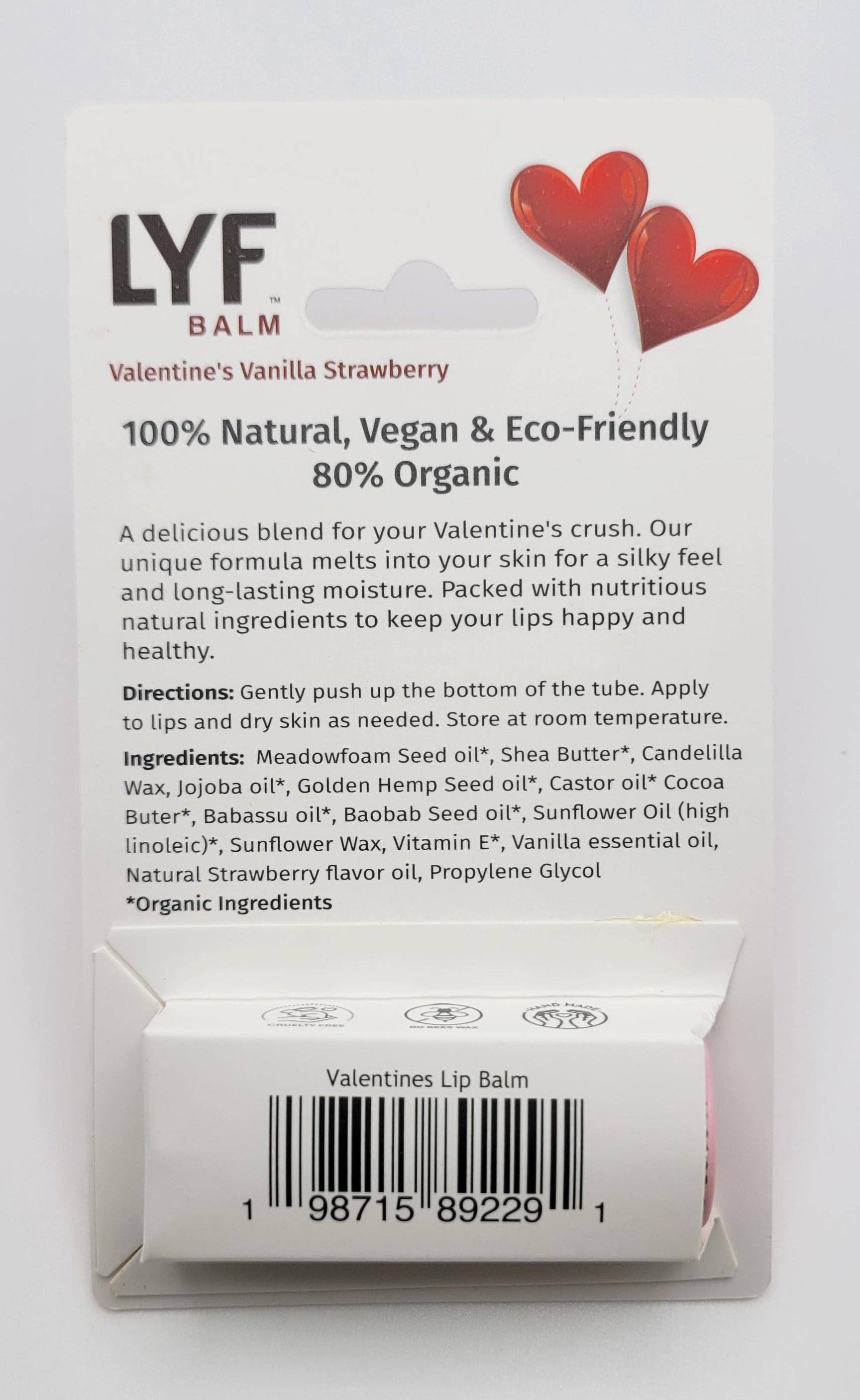 LYF BRANDS - Wholesale Lip Balm - LYF Balm - World's Best 100% Natural Vegan Lip Balm - Valentine's1