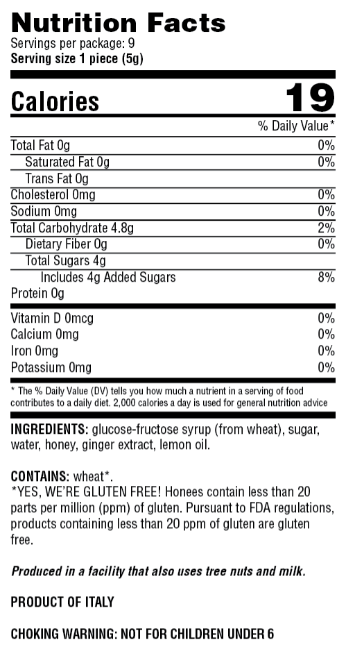 Andre Prost Inc. - Wholesale Lozenges/Cough Drops - HONEES™ Honey Ginger Bars2