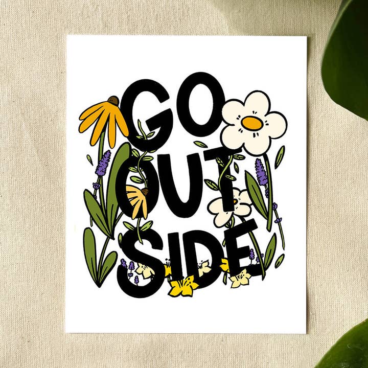 Moth Mart - Wholesale Art Print - Go Outside Print1