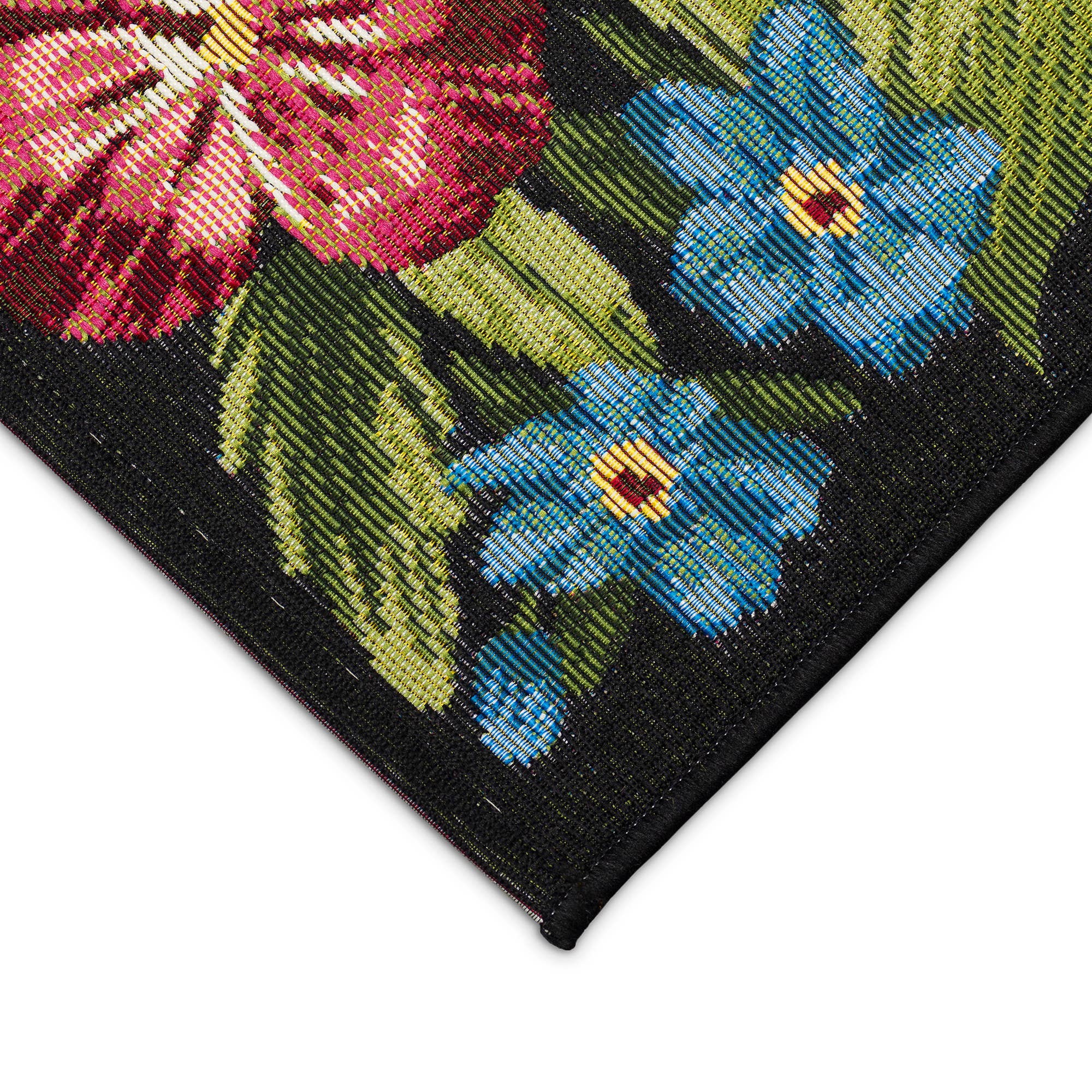 Esencia Secret Garden Indoor/Outdoor Mat Black for wholesale on Faire1