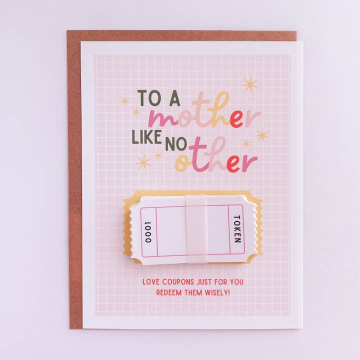 C01 - Para una madre como ningún otro cupón - Día de la Madre para venta al por mayor de Curated for You Gifts