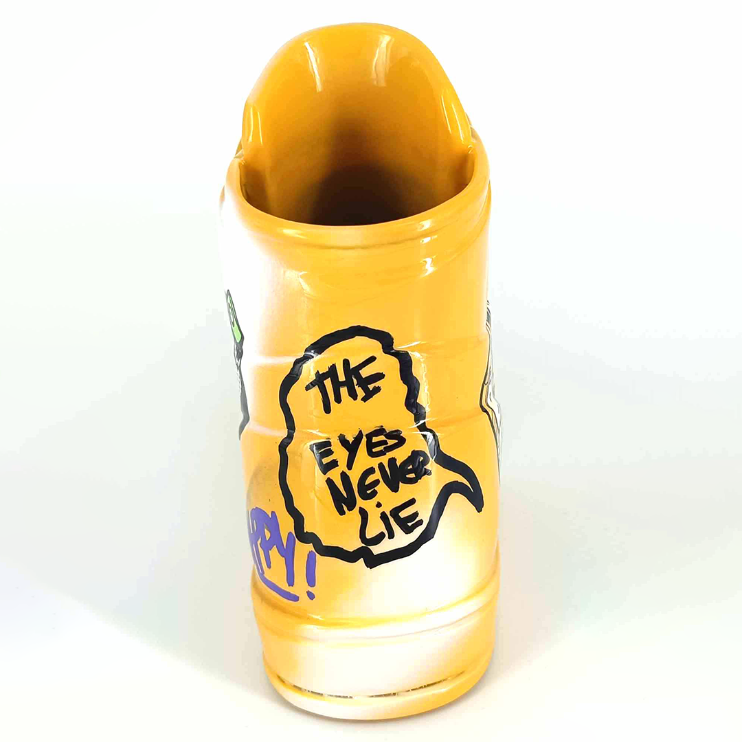 JULIARTE – wholesale Dekorativ statyett – Sapatilha Banana Rock - handmålad konstfigur1