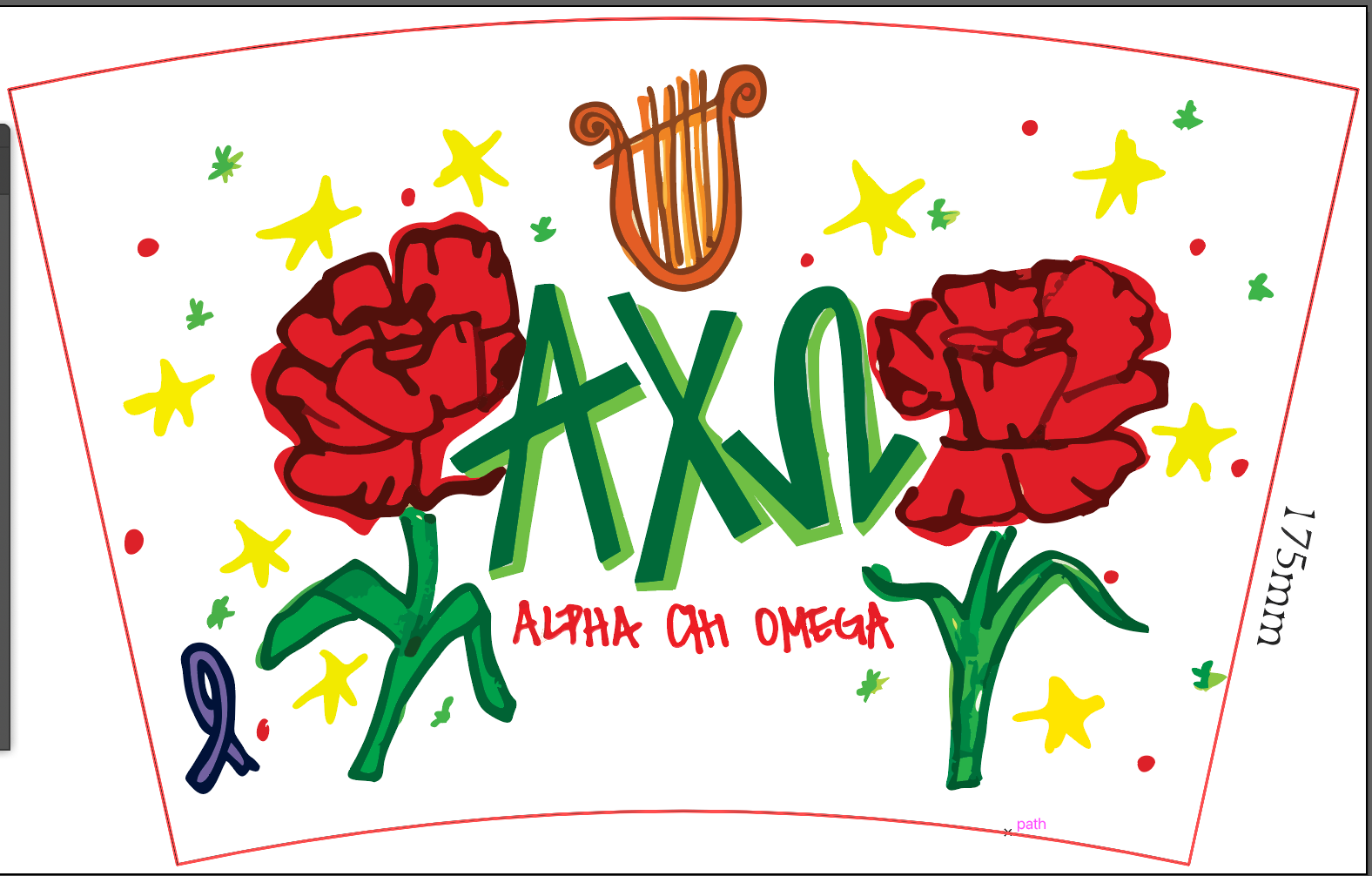 Over The Moon Greek - Wholesale Drinking Glass/Cup - Sorority Marker Cup19