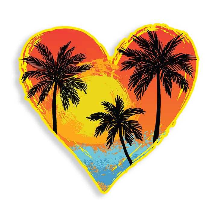 Beach Palm tree Heart for wholesale by Real Sticky