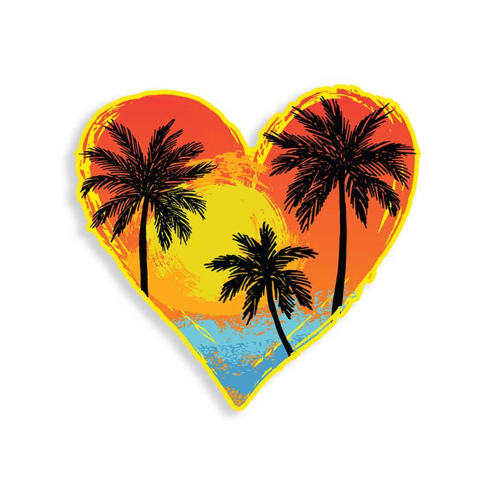 Beach Palm tree Heart for wholesale by Real Sticky