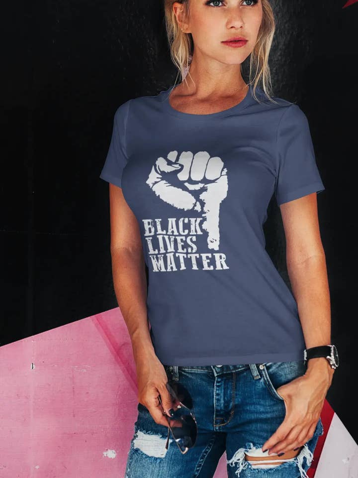 Women’s Short Sleeved T-Shirt Black Lives Matter for wholesale by ULTRABASIC