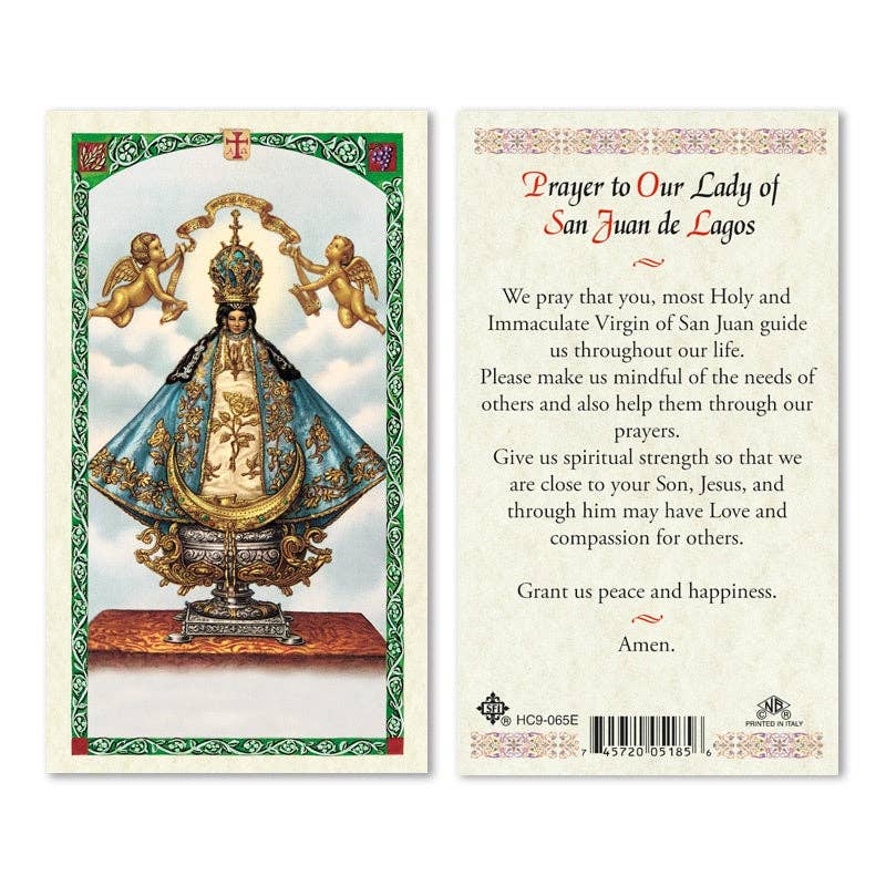 SAN JUDITAS RELIGIOUS ARTICLES - Wholesale Religious Card - PRAYER TO OUR LADY OF SAN JUAN DE LAGOS0