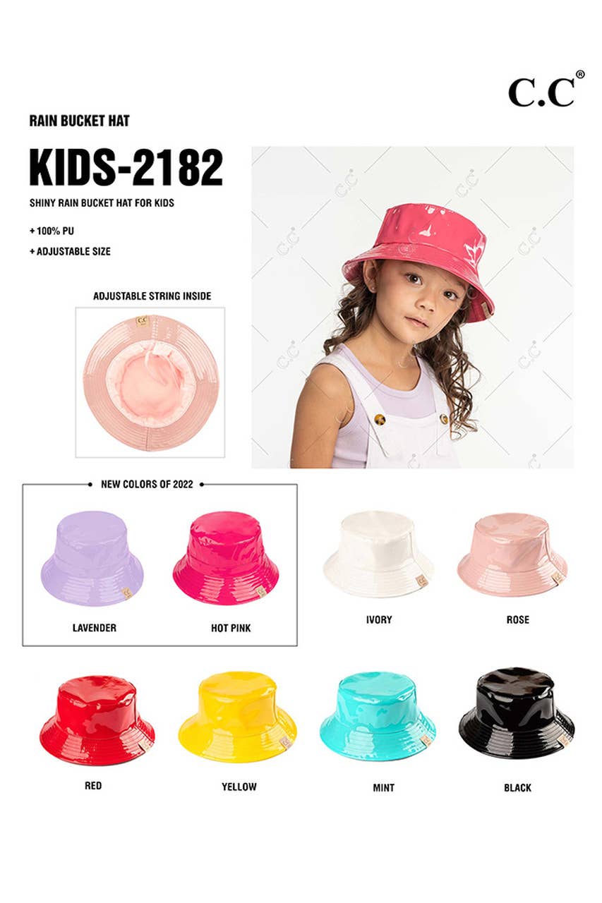 Hana - Wholesale Bucket Hat - Kids - C.C Kids Shiny Rain Bucket Hat13