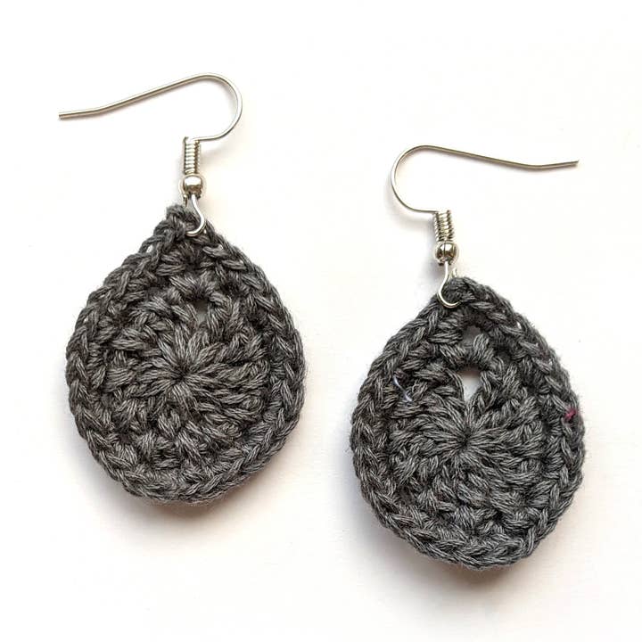 Handmade Crochet Tear Drop Earrings for wholesale by Royaboya Handmade