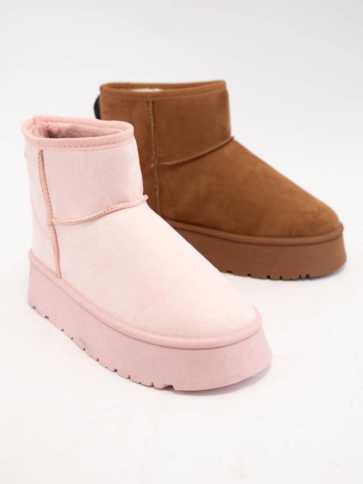 BOTAS CLÁSICAS DE TOBILLO CON TACÓN DE PLATAFORMA OAKLEE-22 DE SHERPA para venta al por mayor de CCOCCI