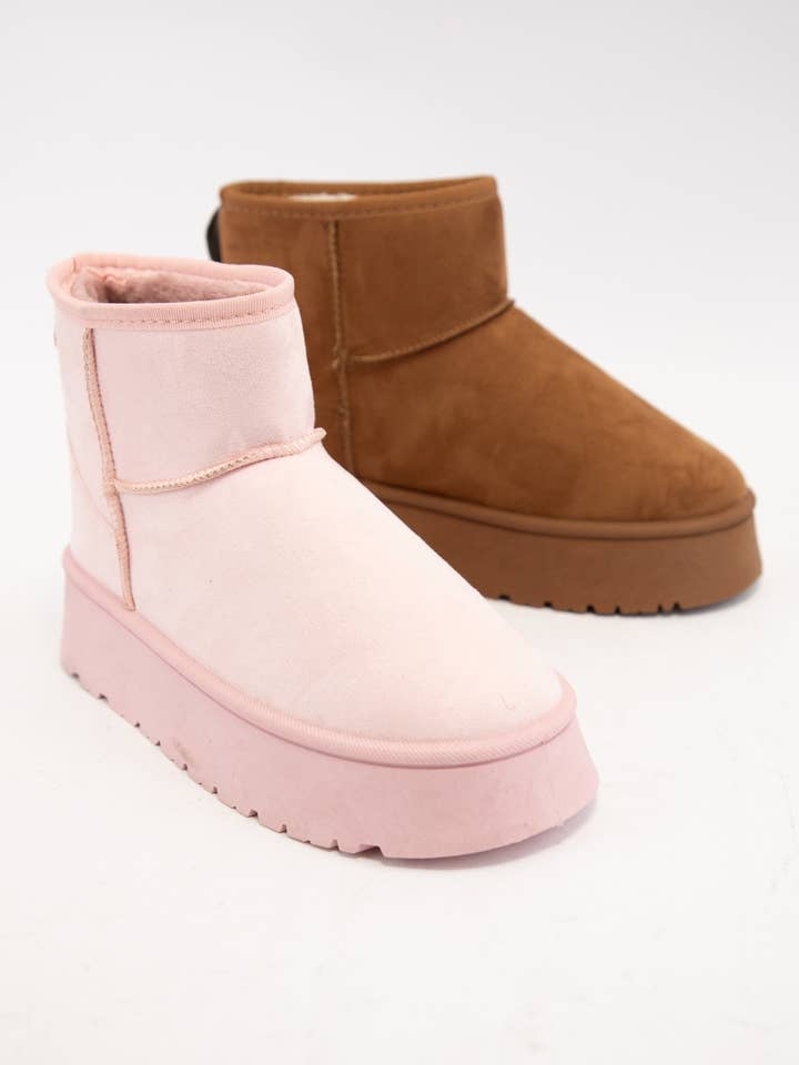 OAKLEE-22 PLATFORM HÆL KLASSISK SHERPA ANKELSTØVLER for engroshandel hos CCOCCI