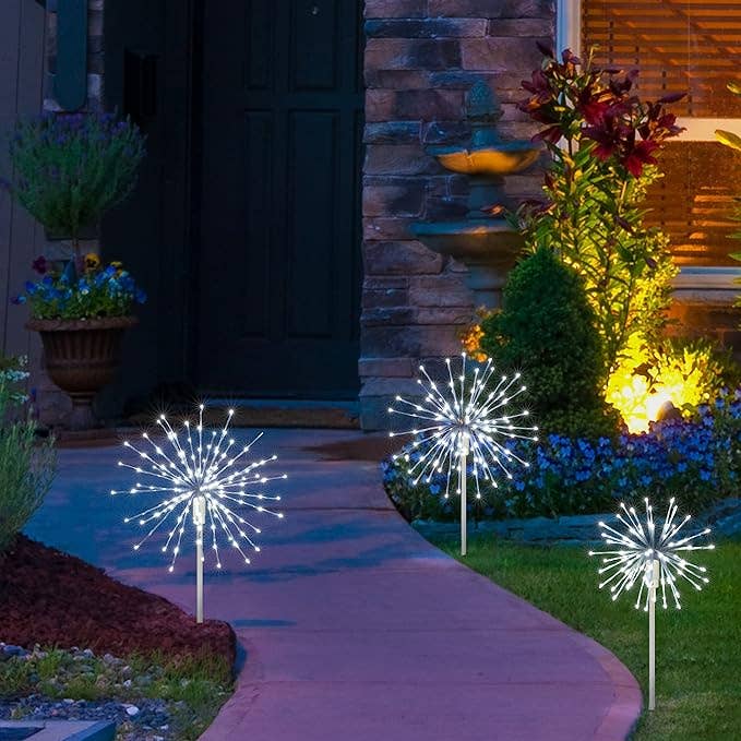 LIGHTSHARE - Wholesale Outdoor/Lawn Light - Starburst Light Lighted Ball LED Firework Lights White Twink16