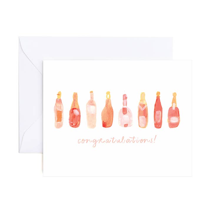 Carte de célébration Caroline Rose Champagne pour la vente par Evergreen Summer