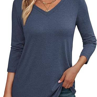 Women Casual Solid Color V-Neck Long Sleeve Blank T-Shirt and other Purchase Wholesale polyester spandex shirts. Free Returns & Net 60 Terms on Faire trending on Faire.