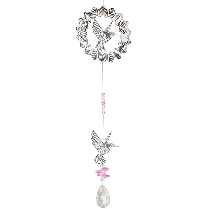 Two Hummingbirds Chrystal Spinner - HCH102 for wholesale by World Buyers