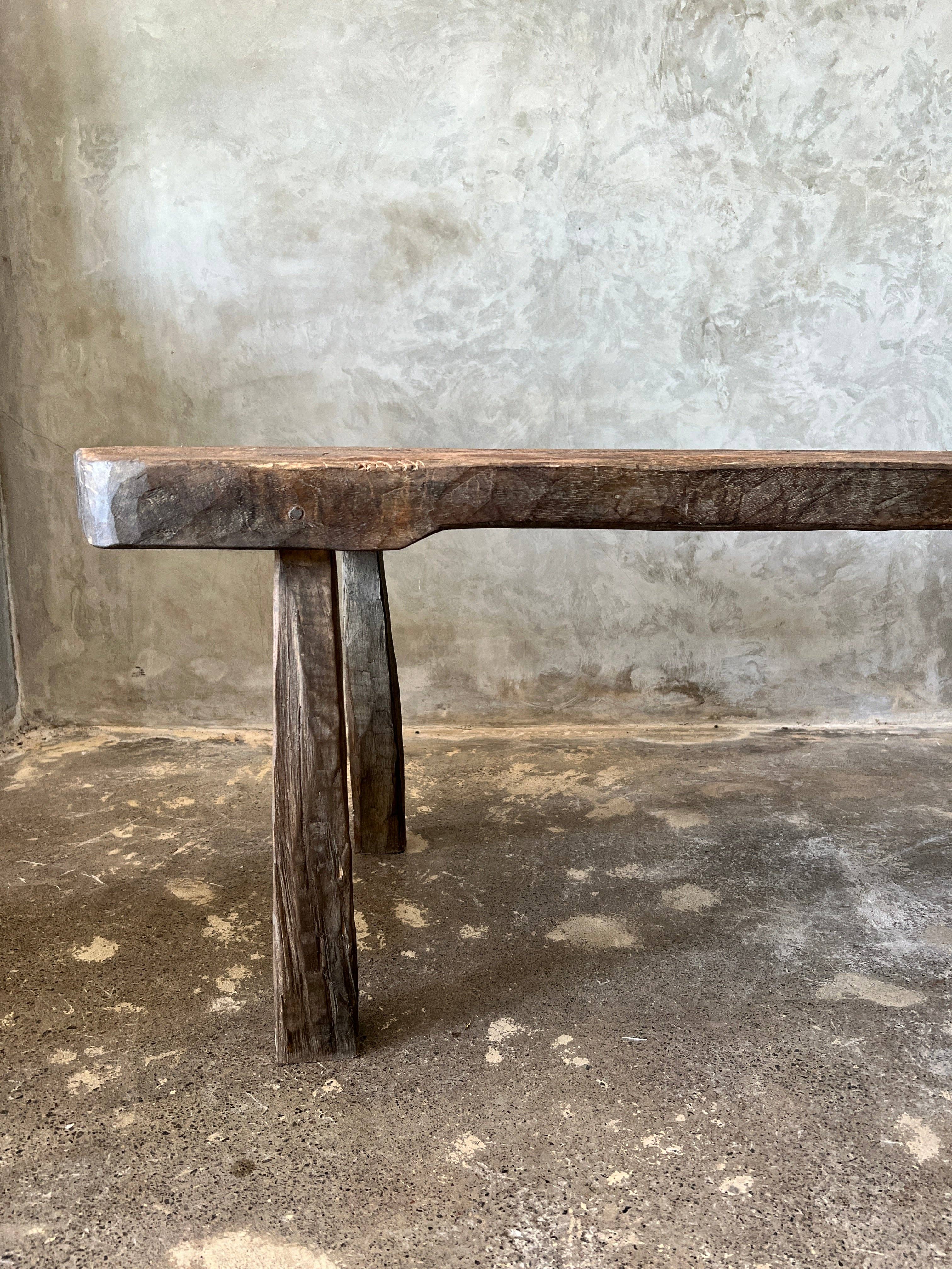 Office Objets - Wholesale Coffee Table - Large round coffee table in antique Asian teak L:2m W:50 H:506