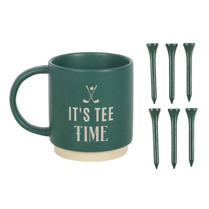 Something Different Wholesale - Wholesale Coffee mug - It's Tee Time Father's Day Mug with Golf Tees2