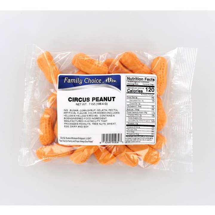 Everyday Supply Co - Wholesale Hard Candy - Family Choice Circus Peanuts Candy 7oz - Pack of 120
