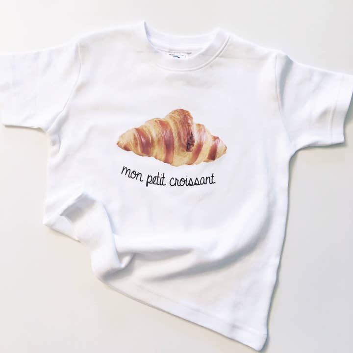 Spunky Stork - Wholesale Screen Printed T-Shirt - Kids - Mon Petit Croissant Organic Cotton French Baby Toddler Shirt6