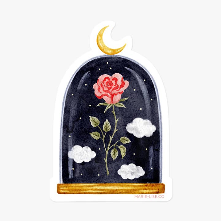 Autocollant Découpé - Dôme rose de minuit for wholesale by Marie-Lise Illustration