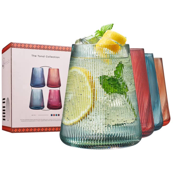 The Wine Savant / Khen Glassware – wholesale Vinglas – Ripple vinglas | Set med 4 | Crystal Large 13.5 OZ