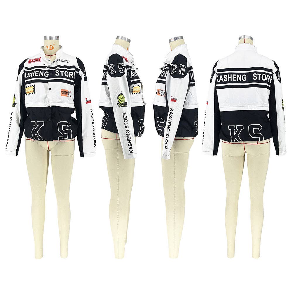 MB Fashion Wholesale - Wholesale Jacket - Women's - MB FAHION DETACHABLE MOTORCYCLE BUTTON UP JACKET 8221LY2