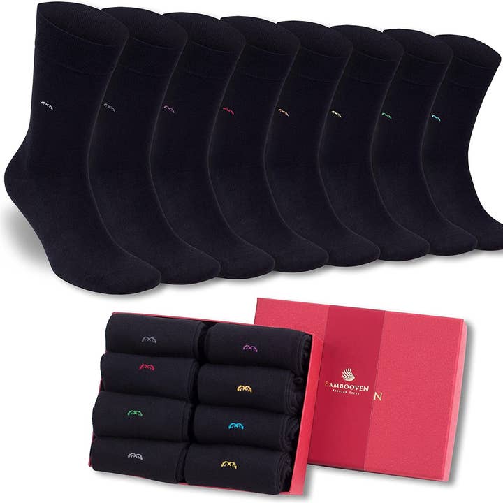 Bambooven - Wholesale Socks - Men's - Bambooven Men’s Lightweight Black Dress and Trouser Socks