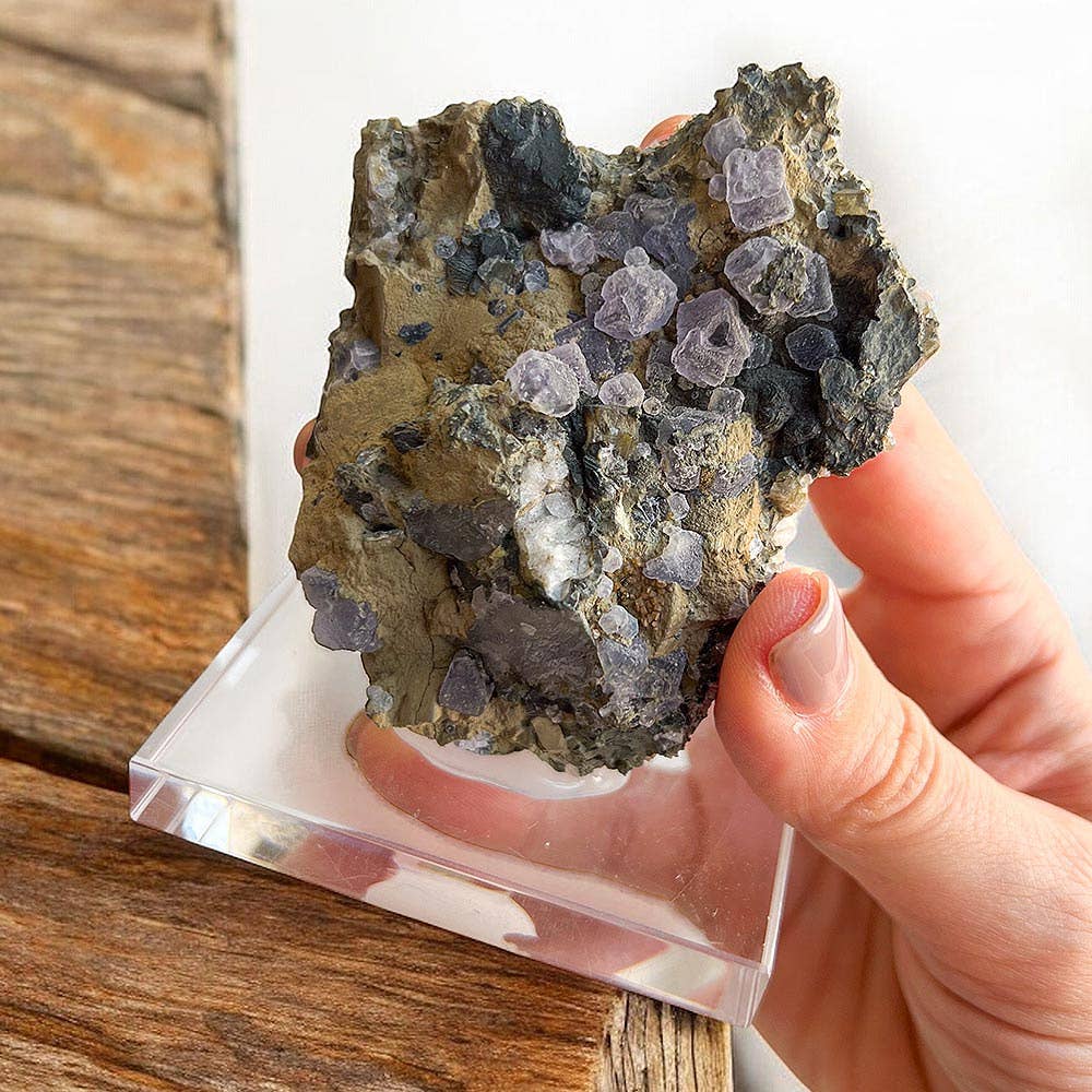 Fluorite with Chlorite from Panasqueira for wholesale by Surya Cristais