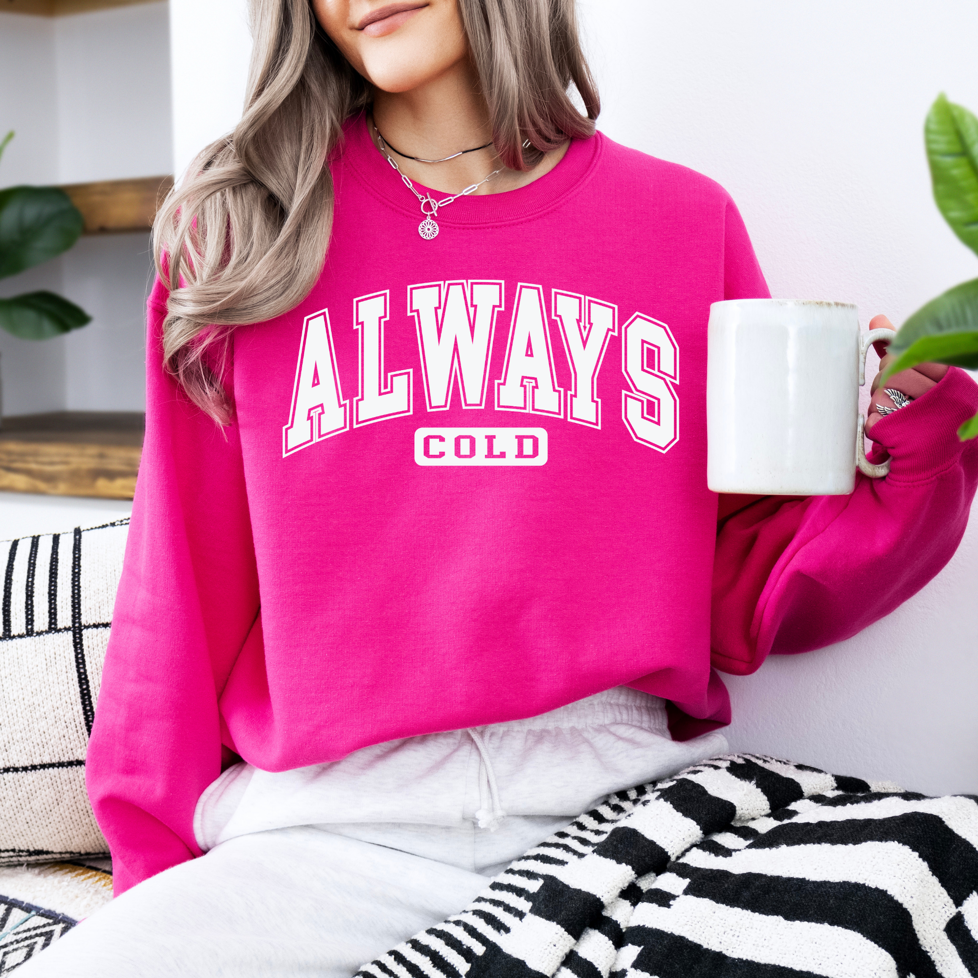 ATTA TOOD Wholesale - Wholesale Graphic Sweatshirt - Women's - Always cold graphic sweatshirt, Holiday season, Winter crew4