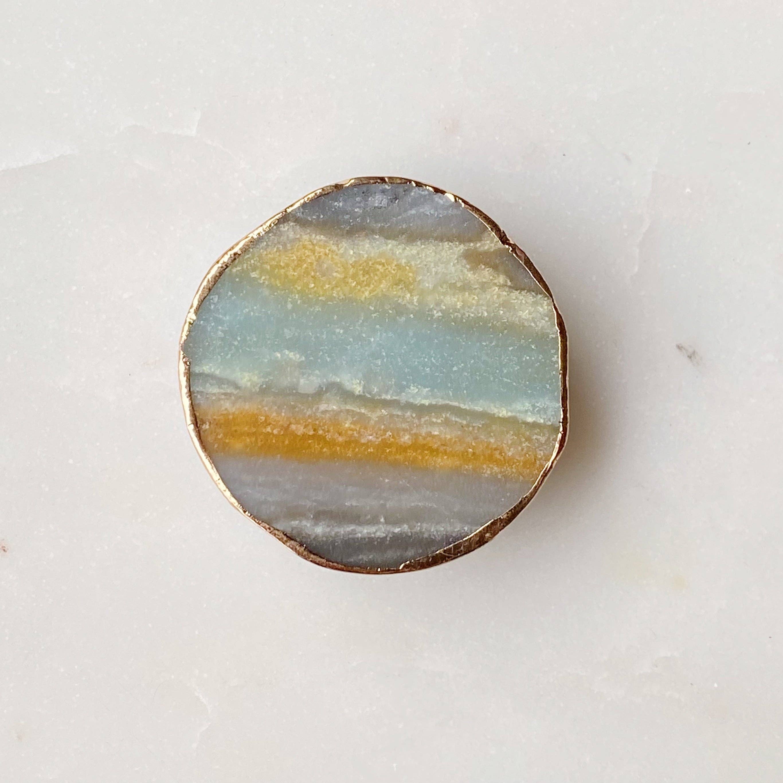 Ellison+Young - Wholesale Phone Grip - Golden Edge Natural Stone Phone Grip7