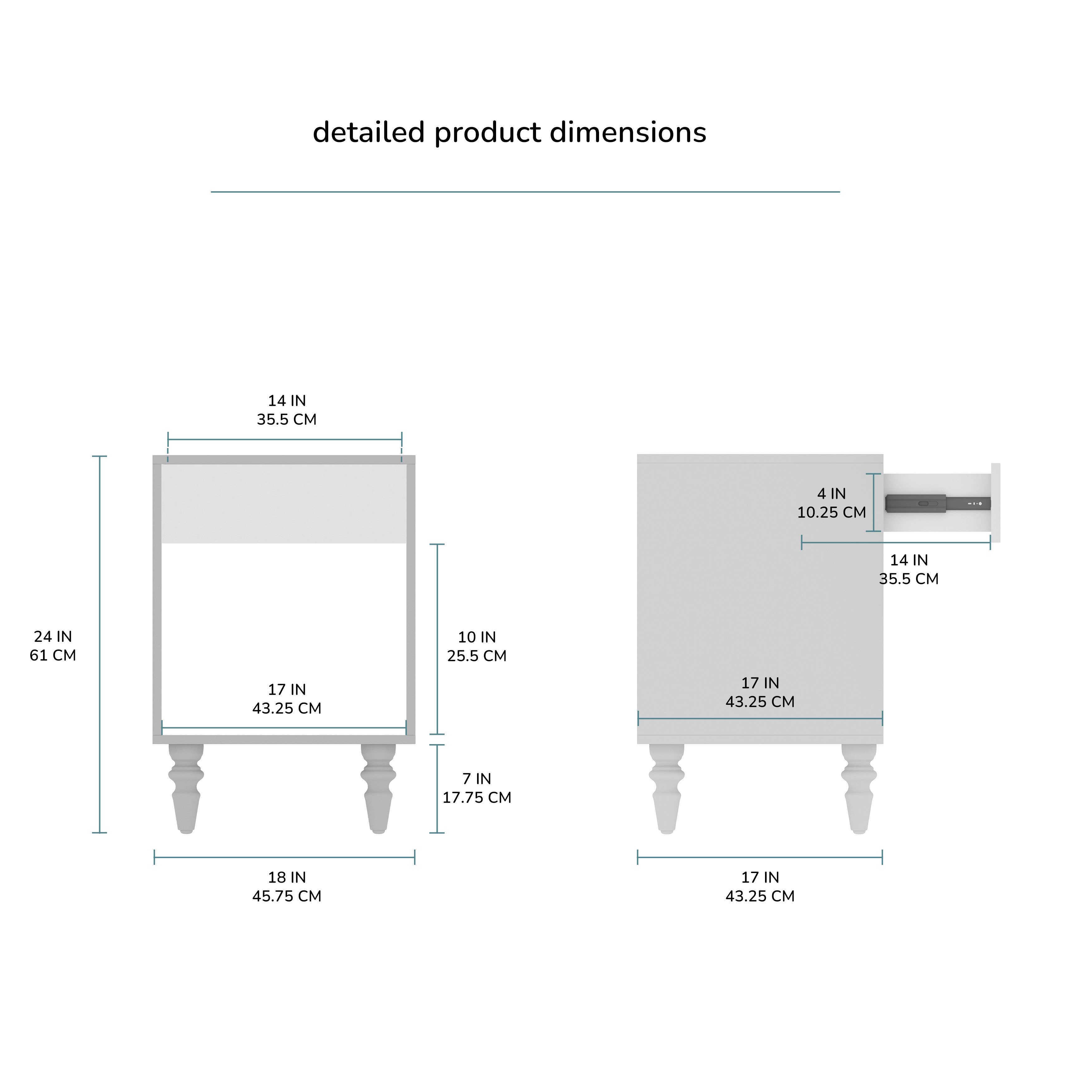 MH London - Wholesale Side Table - Rhonda Solid Wood Night Stand with Drawer14