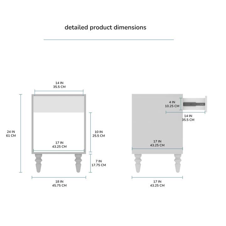 MH London - Wholesale Side Table - Rhonda Solid Wood Night Stand with Drawer14
