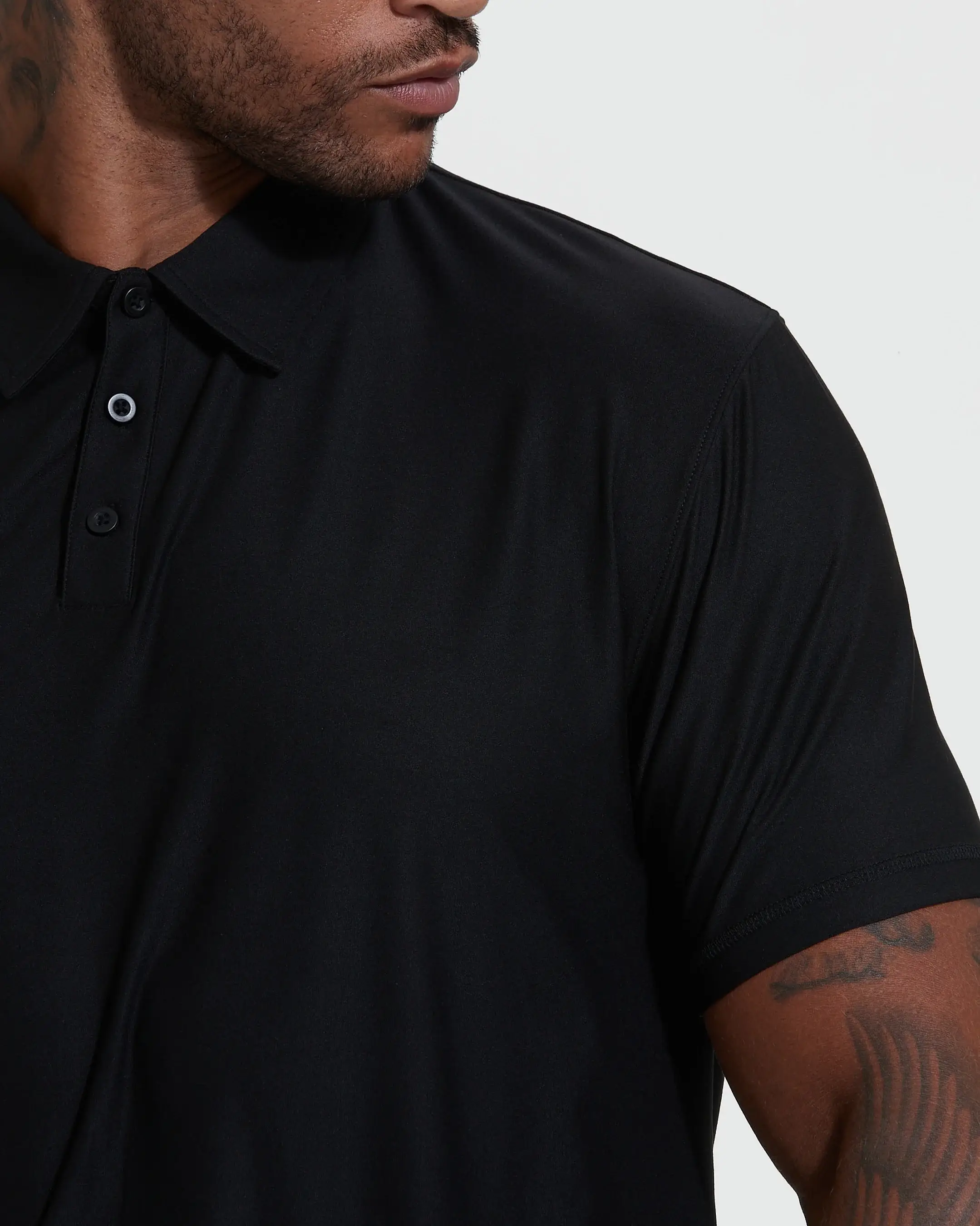 True Classic - Wholesale Polo - Men's - Short Sleeve Active Polo Shirt | Black4