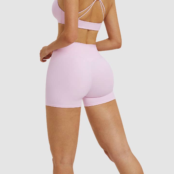 Grossist högmidjade shorts med korsmidjeband för wholesale av WONDERXFANS