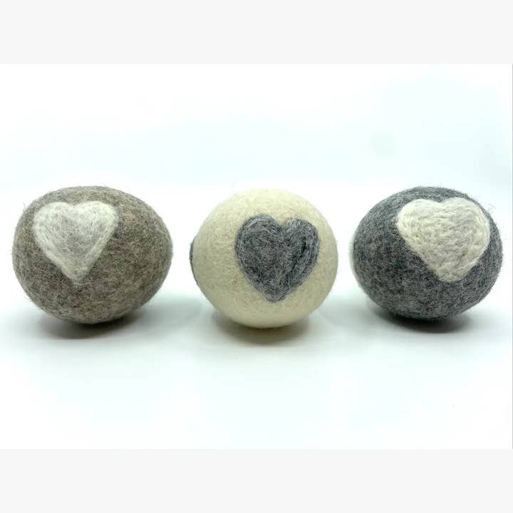 Fibres of Life - Wholesale Dryer Balls - Felt Dryer Ball - Heart - Bundle of 1206